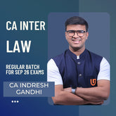 CA Inter Sep 26 Exams | Law by CA Indresh Gandhi | Live Regular Batch